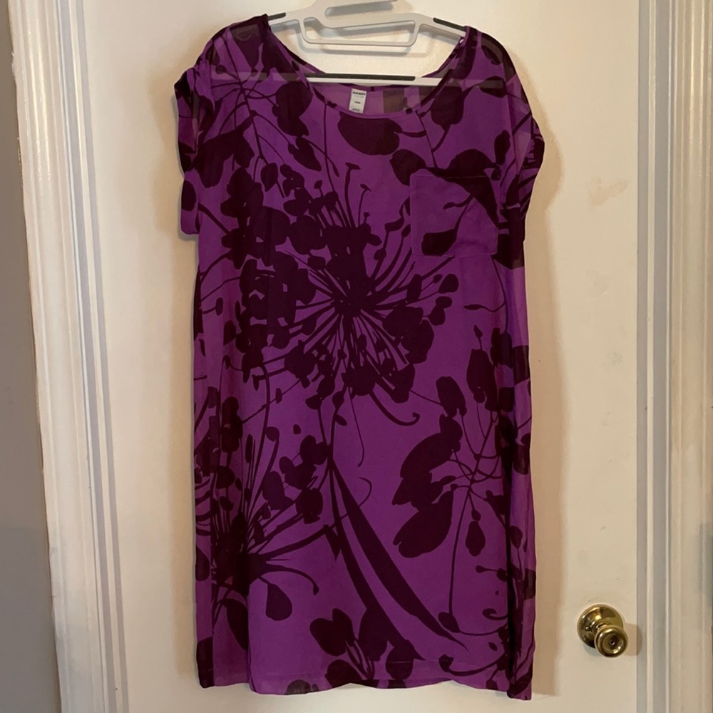 Purple Dress with Dark Purple Flowers